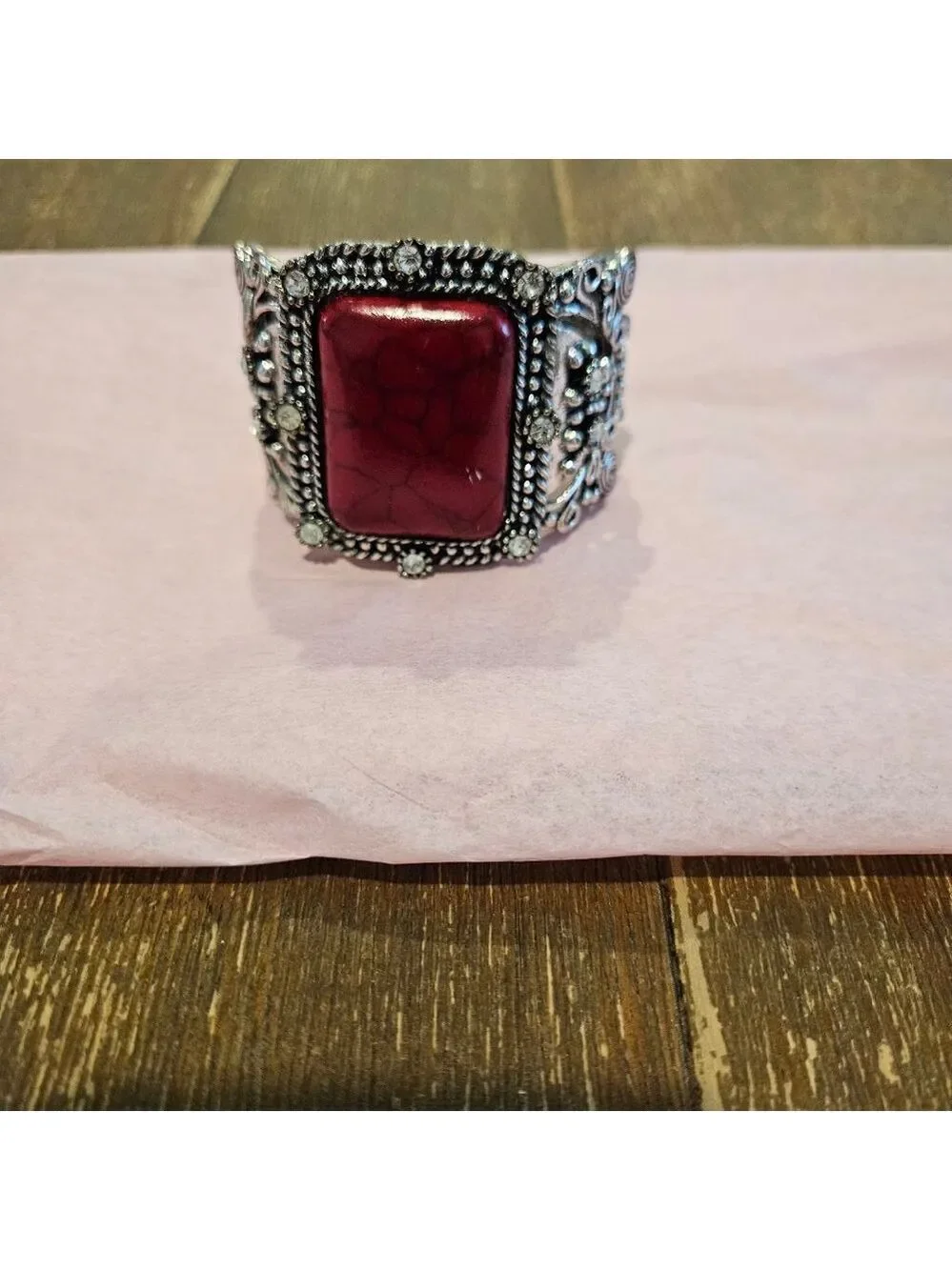 Women's Unbranded Boho Bracelet One Size Red and Silver